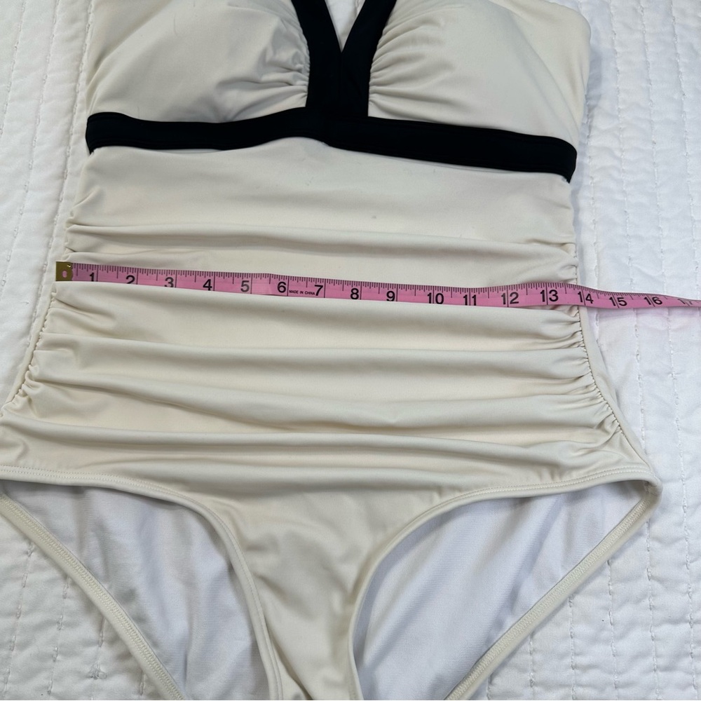Boden Corsica Black and Ivory Women Swimsuit One Piece Size 10 Regular - Picture 6 of 15